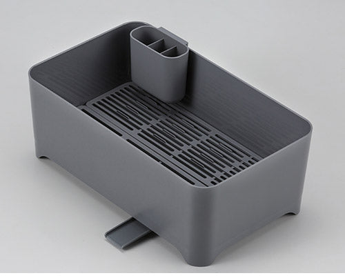 YOHAKU 洗い桶になる水切りケース 水切りかご バスケット ライトグレー MG-0312 水切りバスケット 水切りカゴ 水切りラック 和平フレイズ 余白