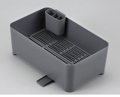 YOHAKU 洗い桶になる水切りケース 水切りかご バスケット ライトグレー MG-0312 水切りバスケット 水切りカゴ 水切りラック 和平フレイズ 余白