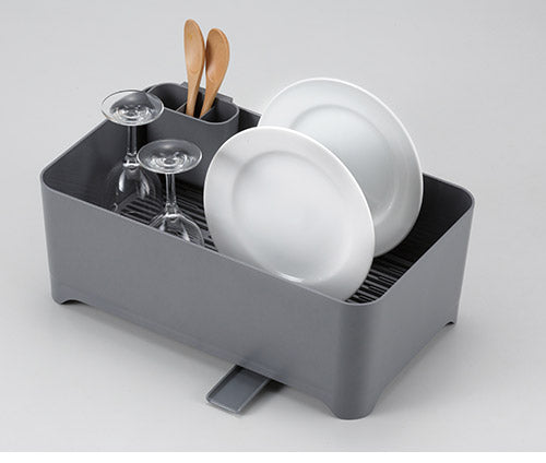 YOHAKU 洗い桶になる水切りケース 水切りかご バスケット ライトグレー MG-0312 水切りバスケット 水切りカゴ 水切りラック 和平フレイズ 余白