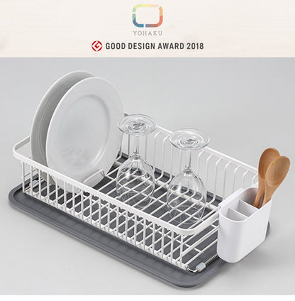 YOHAKU 水切りかご シンクに渡せる シンクオンコンパクトバスケット ライトグレー MG-0315 水切りバスケット 水切りカゴ シンク上 水切りラック 和平フレイズ 余白