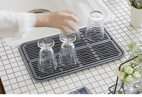 YOHAKU シンプルグラストレー ライトグレー MG-0318 トレー・すのこ 和平フレイズ 余白 水切り コップ グラス