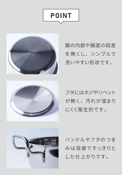 ジオ・プロダクト 日本製 深型両手鍋 21cm GEO-21D ガス火・IH対応 オーブン可 GEO ジオ 服部幸應先生 国産 宮崎製作所 Miyaco ジオプロダクト