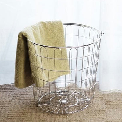 大木製作所 日本製 ステンレス ランドリーバスケット 洗濯かご シルバー 洗濯物干し ランドリー 収納 シンプル 丈夫 Ohki