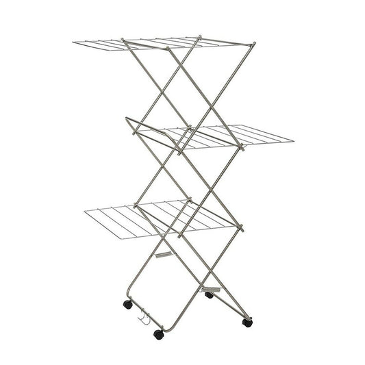 大木製作所 日本製 ステンレス タワー型室内物干し 大 洗濯物干し 室内干し 部屋干し ランドリー 収納 シンプル 丈夫 大容量 Ohki