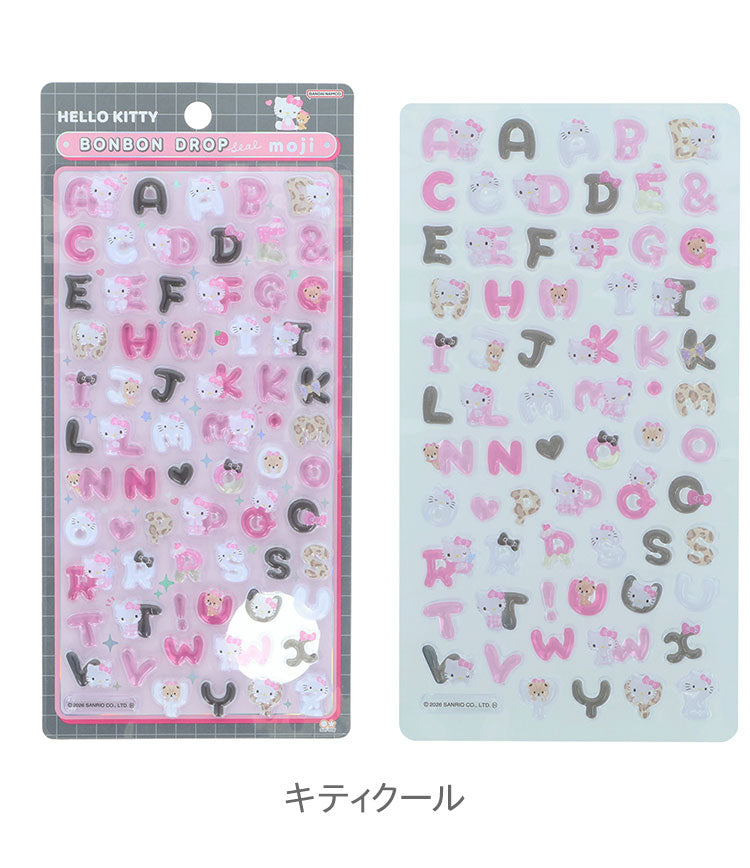 【正規品 新品】サンリオ sanrio ボンボンドロップシール BONBONDROP シール キティ マイメロディ ポチャッコ ポムポムプリン シナモロール クロミ シール交換 ぷっくり 立体 うるつや サンスター文具【メール便配送】