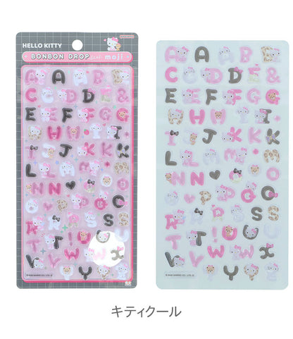 【正規品 新品】サンリオ sanrio ボンボンドロップシール BONBONDROP シール キティ マイメロディ ポチャッコ ポムポムプリン シナモロール クロミ シール交換 ぷっくり 立体 うるつや サンスター文具【メール便配送】
