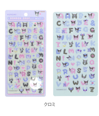 【正規品 新品】サンリオ sanrio ボンボンドロップシール BONBONDROP シール キティ マイメロディ ポチャッコ ポムポムプリン シナモロール クロミ シール交換 ぷっくり 立体 うるつや サンスター文具【メール便配送】