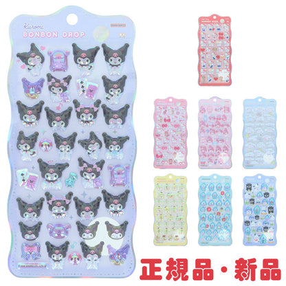 【正規品 新品】サンリオ sanrio ボンボンドロップシール ちゅるきら シール キティ マイメロディ ハンギョドン ポムポムプリン シナモロール クロミ はぴだんぶい シール交換 立体 サンスター文具【メール便配送】