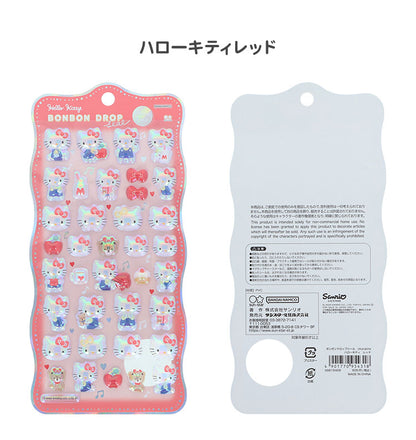【正規品 新品】サンリオ sanrio ボンボンドロップシール ちゅるきら シール キティ マイメロディ ハンギョドン ポムポムプリン シナモロール クロミ はぴだんぶい シール交換 立体 サンスター文具【メール便配送】