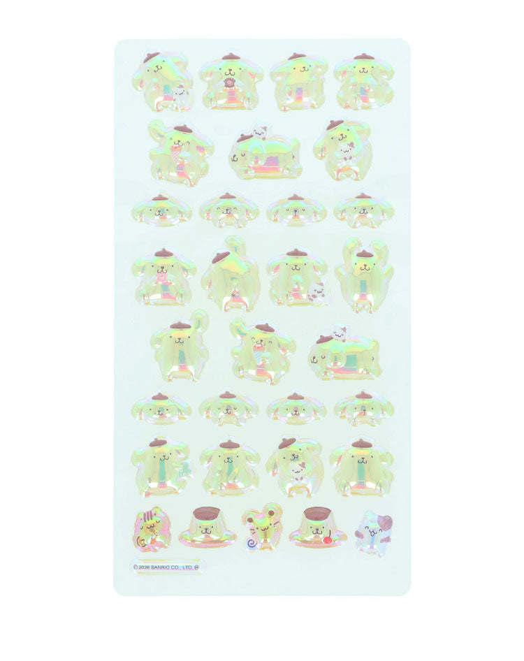 【正規品 新品】サンリオ sanrio ボンボンドロップシール ちゅるきら シール キティ マイメロディ ハンギョドン ポムポムプリン シナモロール クロミ はぴだんぶい シール交換 立体 サンスター文具【メール便配送】