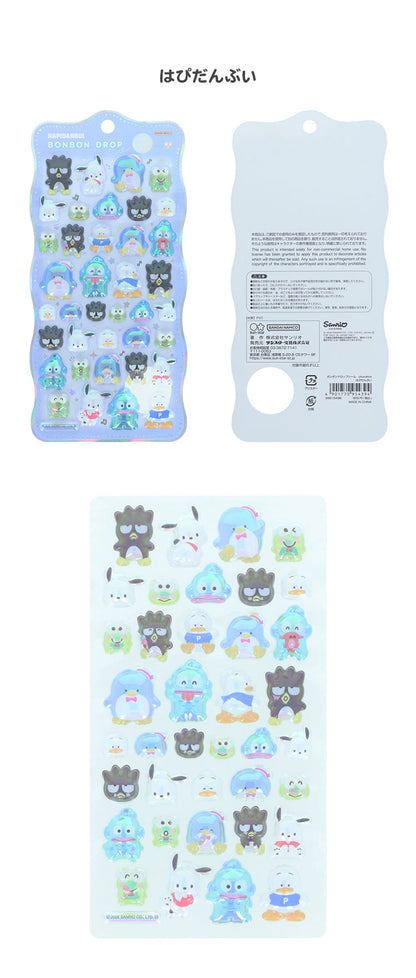 【正規品 新品】サンリオ sanrio ボンボンドロップシール ちゅるきら シール キティ マイメロディ ハンギョドン ポムポムプリン シナモロール クロミ はぴだんぶい シール交換 立体 サンスター文具【メール便配送】