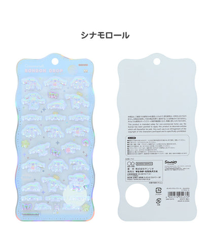 【正規品 新品】サンリオ sanrio ボンボンドロップシール ちゅるきら シール キティ マイメロディ ハンギョドン ポムポムプリン シナモロール クロミ はぴだんぶい シール交換 立体 サンスター文具【メール便配送】