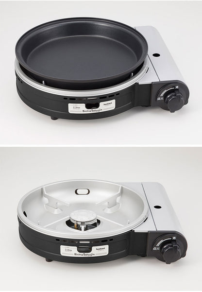 イワタニ カセットガスグリルパン ビストロの達人3 焼肉プレート付き 2点セット 限定色 ブラック ホワイト ピンク ブラウン カセットコンロ ホットプレート 鍋 ビストロの達人III キャンプ 防災