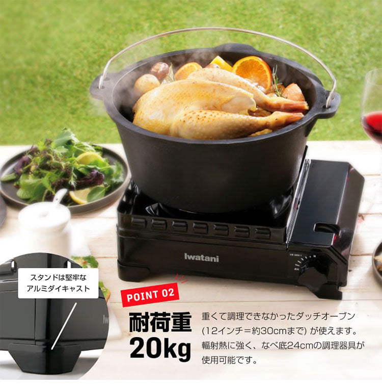 Iwatani イワタニ タフまる 焼肉プレート付き 2点セット カセットコンロ カセットフー CB-ODX-1 オリーブ ブラック キャンプ アウトドア BBQコンロ バーベキューコンロ 防災
