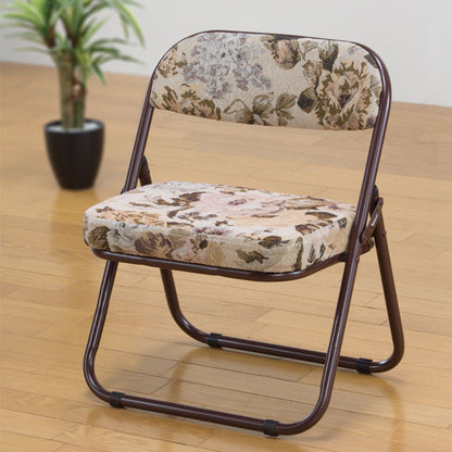 高座椅子 軽くて折りたためる高座椅子 折りたたみ可 座椅子 和座椅子 いす チェア ゴブラン柄(代引不可)
