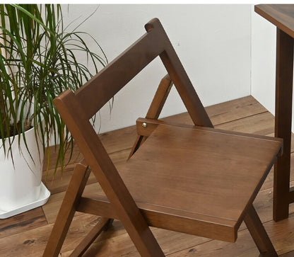 【デスクチェアセット セット】 作業デスク 作業机 作業チェア 作業椅子 折り畳み 折りたたみ 収納らくらく 簡単収納 ブラウン 寝室 リビング デスクワーク 在宅ワーク リモート リモートワーク(代引不可)