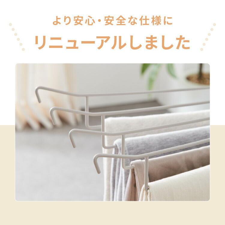 スラックスハンガー ラック 大容量 20本掛け キャスター付き 幅76cm 奥行43cm 高さ70cm コンパクト パンツラック ズボンハンガー 押入れ 収納 クローゼット ボトムスハンガー パンツハンガー