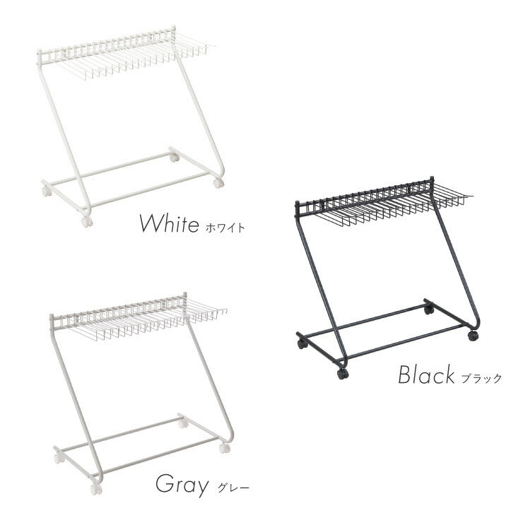 スラックスハンガー ラック 大容量 20本掛け キャスター付き 幅76cm 奥行43cm 高さ70cm コンパクト パンツラック ズボンハンガー 押入れ 収納 クローゼット ボトムスハンガー パンツハンガー