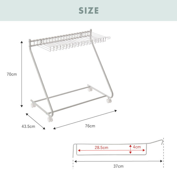 スラックスハンガー ラック 大容量 20本掛け キャスター付き 幅76cm 奥行43cm 高さ70cm コンパクト パンツラック ズボンハンガー 押入れ 収納 クローゼット ボトムスハンガー パンツハンガー