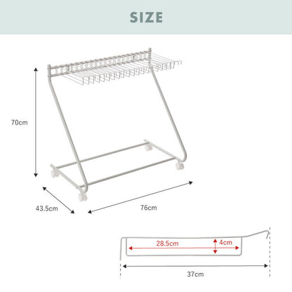 スラックスハンガー ラック 大容量 20本掛け キャスター付き 幅76cm 奥行43cm 高さ70cm コンパクト パンツラック ズボンハンガー 押入れ 収納 クローゼット ボトムスハンガー パンツハンガー