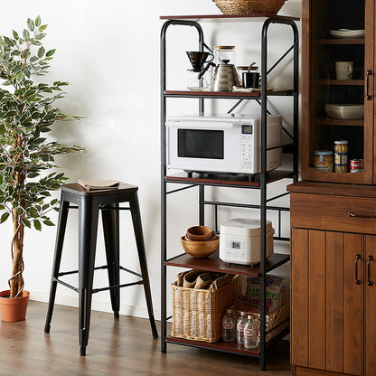 レンジラック コンセント ロータイプ ハイタイプ 高さ83 高さ160 幅55 スライド棚 アイアン 大型レンジ対応 おしゃれ キッチン シンプル レンジ台 レンジボード キッチンラック キッチン収納 ラック 収納 食器棚 キッチンボード