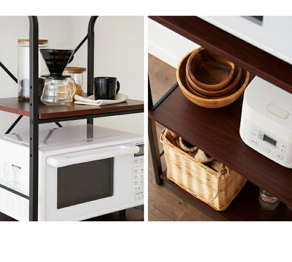 レンジラック コンセント ロータイプ ハイタイプ 高さ83 高さ160 幅55 スライド棚 アイアン 大型レンジ対応 おしゃれ キッチン シンプル レンジ台 レンジボード キッチンラック キッチン収納 ラック 収納 食器棚 キッチンボード