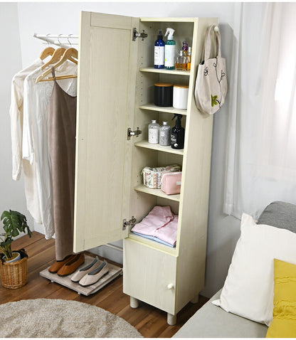 スタイルミラー付きスリムラック ミラー付き収納 収納棚 小物入れ ストッカー 鏡付き ミラーラック 収納ラック 寝室 リビング 全身鏡 鏡付き収納 扉付き収納 姿見 幅39 小物収納 ミラー付きラック(代引不可)