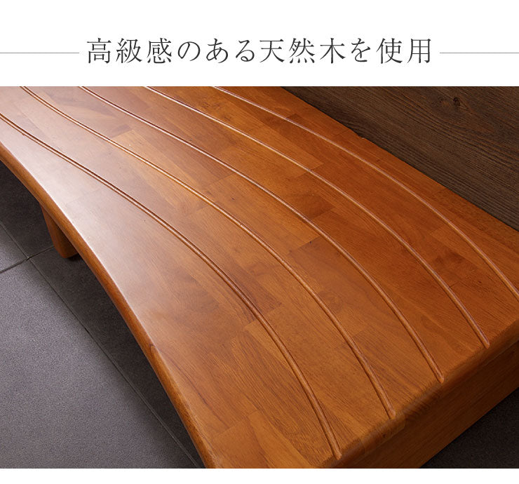 玄関台 幅45cm 60cm 90cm 120cm ウェーブ型 玄関 台 踏み台 ステップ 木製 玄関ステップ 段差 軽減 靴 昇降台 補助具 足場 完成品(代引不可)