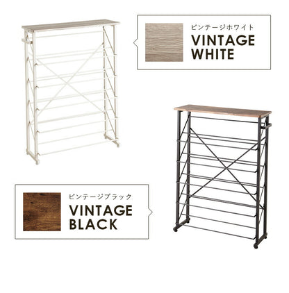 魅せるシューズラック 幅75cm 5段 スリム 省スペース 奥行25cm 最大15足 通気性 木目 バイカラー おしゃれ ナチュラル 北欧 モダン かわいい シューズラック 下駄箱 ラック オープンラック 傘立て 玄関収納