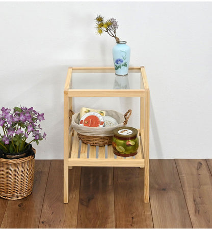 ガラスサイドテーブル ナイトテーブル ソファテーブル ガラス天板 おしゃれ ベッド 寝室 ミニテーブル コーピーテーブル オープンラック ディスプレイ ラック フリーラック ディスプレイラック(代引不可)