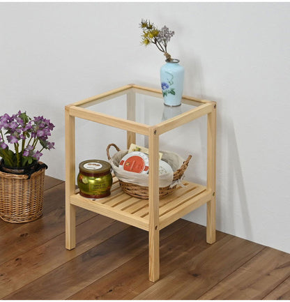 ガラスサイドテーブル ナイトテーブル ソファテーブル ガラス天板 おしゃれ ベッド 寝室 ミニテーブル コーピーテーブル オープンラック ディスプレイ ラック フリーラック ディスプレイラック(代引不可)