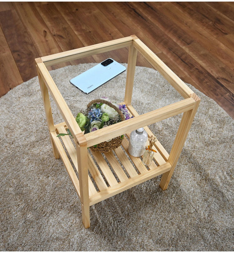 ガラスサイドテーブル ナイトテーブル ソファテーブル ガラス天板 おしゃれ ベッド 寝室 ミニテーブル コーピーテーブル オープンラック ディスプレイ ラック フリーラック ディスプレイラック(代引不可)