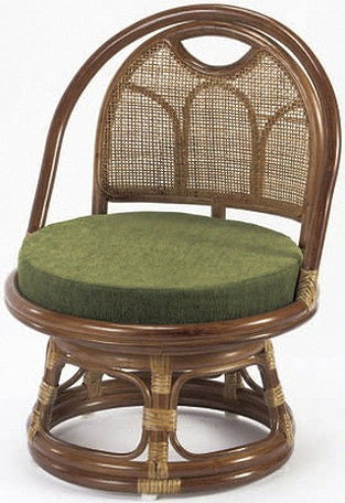 東京ラタン 天然籐 回転チェア ロ―タイプ チェア 高座椅子 籐 椅子 チェア(代引不可)