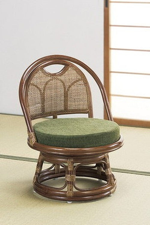 東京ラタン 天然籐 回転チェア ロ―タイプ チェア 高座椅子 籐 椅子 チェア(代引不可)