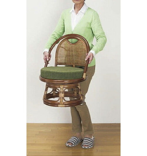 東京ラタン 天然籐 回転チェア ハイタイプ チェア 高座椅子 籐 椅子 チェア(代引不可)