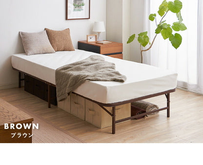 ベッド 収納式 折りたたみパイプベッド シングル ベッドフレーム フレームのみ 折りたたみベッド シンプル(代引不可)