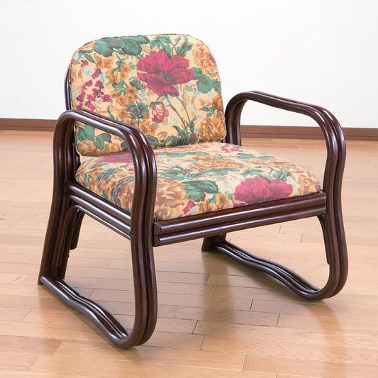 天然籐思いやり座椅子 ミドルタイプ ラタン パーソナルチェア お年寄り プレゼント(代引不可)