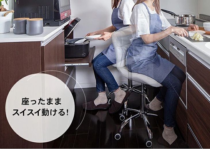 昇降式 回転チェア キャスター 背もたれ付き 360度回転式 カウンターチェア バーチェア キッチンチェア デスクチェア イス 椅子 チェアー コンパクト 昇降チェア 料理 調理 台所 おしゃれ(代引不可)