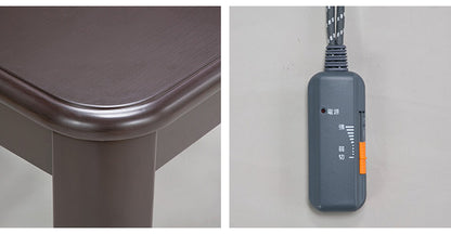 テーブル単品 ダイニングこたつテーブル 80×80cm ダイニングテーブル ハイタイプこたつ リビングこたつ 食卓テーブル 机 600W薄型ファンヒーター リモートワーク(代引不可)