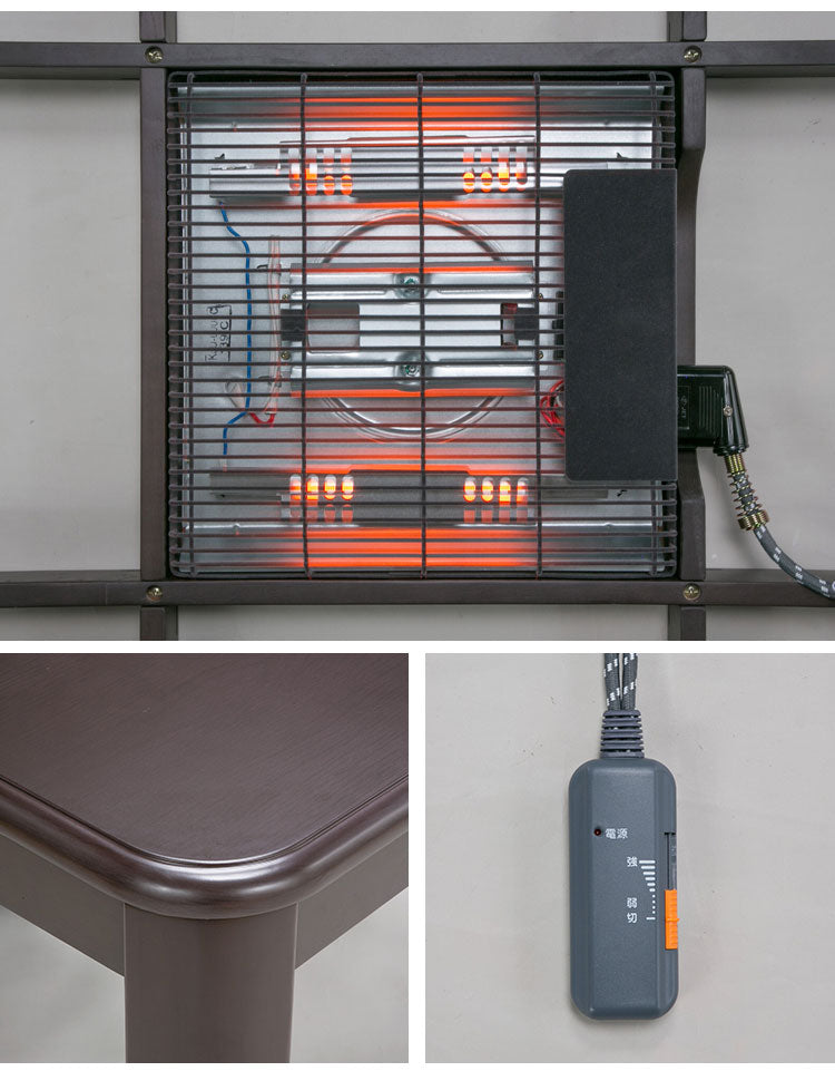 ダイニングこたつテーブル こたつ布団セット 80×80cm 2点セット 600W薄型ファンヒーター 撥水フランネル生地 冬 あったか リモートワーク テレワーク 在宅勤務(代引不可)