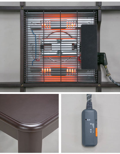 ダイニングこたつテーブル こたつ布団セット 80×80cm 2点セット 600W薄型ファンヒーター 撥水フランネル生地 冬 あったか リモートワーク テレワーク 在宅勤務(代引不可)