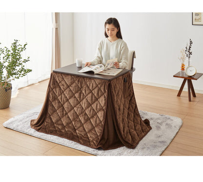 パーソナルこたつ 3点セット こたつデスク こたつ布団 こたつチェア 75×50cm 500W 薄型ファンヒーター ハイタイプ デスクこたつ リモートワーク テレワーク 在宅勤務(代引不可)