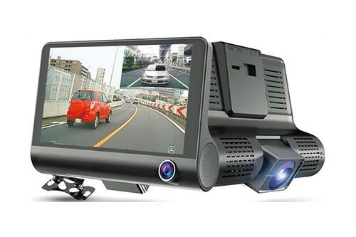 ファミラ 3画面同時記録ドライブレコーダー 前方・後方・車内確認 あおり運転対策 エンジン連動で自動オン・オフ(代引不可)