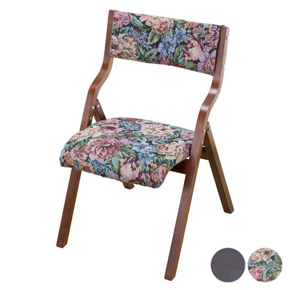 天然木 折りたたみ椅子 折りたたみチェア ゴブラン ダークブラウン(代引不可)