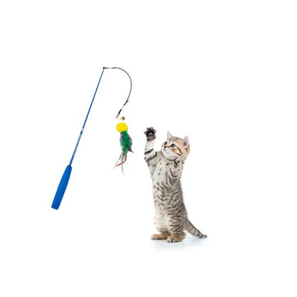 キャットタワー 釣り竿型猫じゃらし付き 猫 運動 遊び 爪とぎ 寝場所 ペット(代引不可)