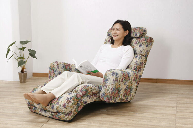 お昼寝座椅子 NEWふかふかリラックスチェアDX 肘付き ごろ寝座椅子 枕付き 腰当て リラックスチェア くつろぎ ゆったり(代引不可)