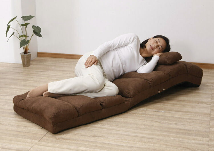 お昼寝座椅子 NEWふかふかリラックスチェアDX 肘付き ごろ寝座椅子 枕付き 腰当て リラックスチェア くつろぎ ゆったり(代引不可)