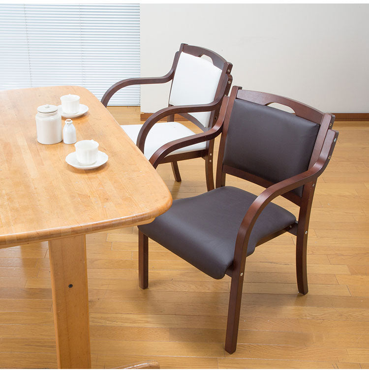 立ち座りサポートダイニングチェア 2脚組 介護福祉チェア スタッキングチェア 介護チェア 肘付き 木製 ダイニングチェア お年寄り プレゼント 父の日 母の日(代引不可)