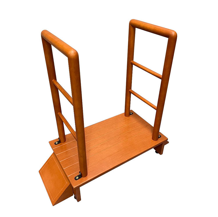 両手すり付き 玄関台 幅80cm 木製 玄関踏み台 がたつき防止 アジャスター付き 靴 シューズ 収納 省スペース お年寄り 補助手すり 介護 プレゼント 父の日 母の日(代引不可)