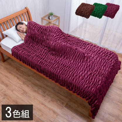 ファミラ 発熱毛布 身体にフィットする発熱毛布 3色組 吸湿発熱 くしゅくしゅ ふわとろブランケット 3枚セット ブランケット あったか 冬(代引不可)